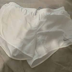 Nike white running shorts